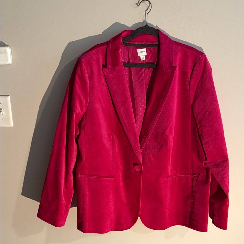 J Crew Women's Vibrant Pink Blazer
